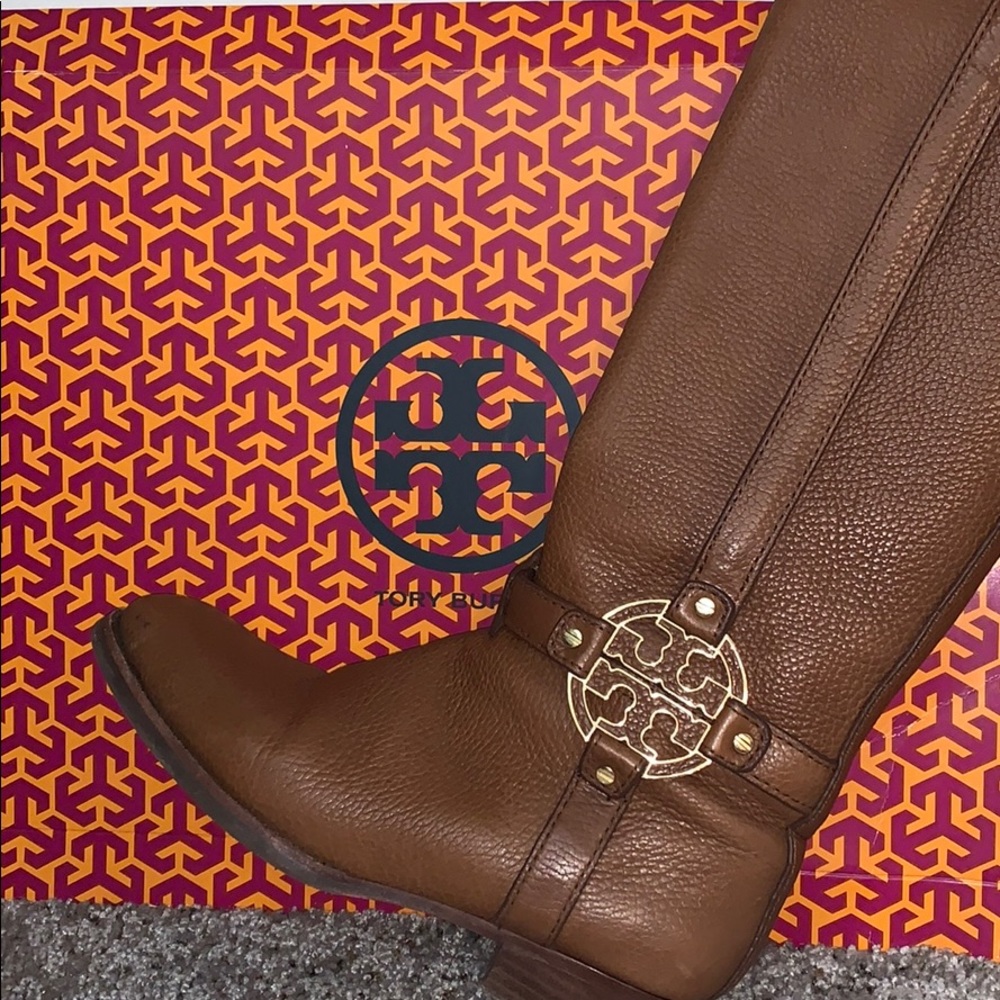 TORY BURCH AMANDA RIDING BOOT ALMOND